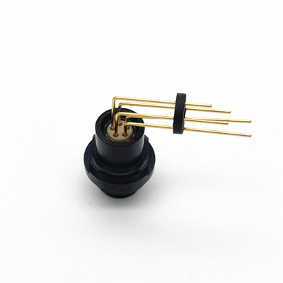 Siyah Fischer Kablo Konektörü PCB Montajlı Dik Açı DBPC102A054