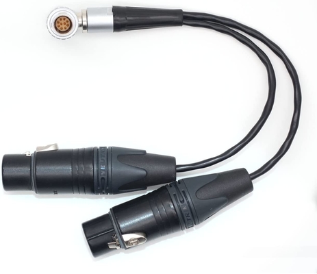 Atomos Lemo 10 Pin To XLR 3 Pin Kadın Bağlantı Şogun Monitör Kaydedici için Breakout Ses Giriş Kablosu
