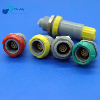 3 Pinli Plastik Yuvarlak Konnektörler PCB Kaynak için Dişi Push Pull Soketi