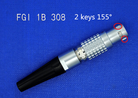FGI 1B 308 Leica Veri Kablosu için 8 Pinli Dairesel Kablo Konnektörleri, 2 Tuşlu 155 Derece Kablo Konnektörleri