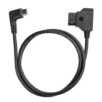 satın al D Tıklayın Erkeğe USB Tipi C Sağ Köşeli Kamera Güç Kablosu V Kilitli Pil online manufacture