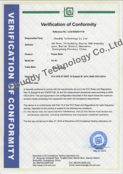 Çin Ebuddy Technology Co.,Limited Sertifikalar